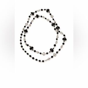 Elegant Black and Silver Beaded Necklace